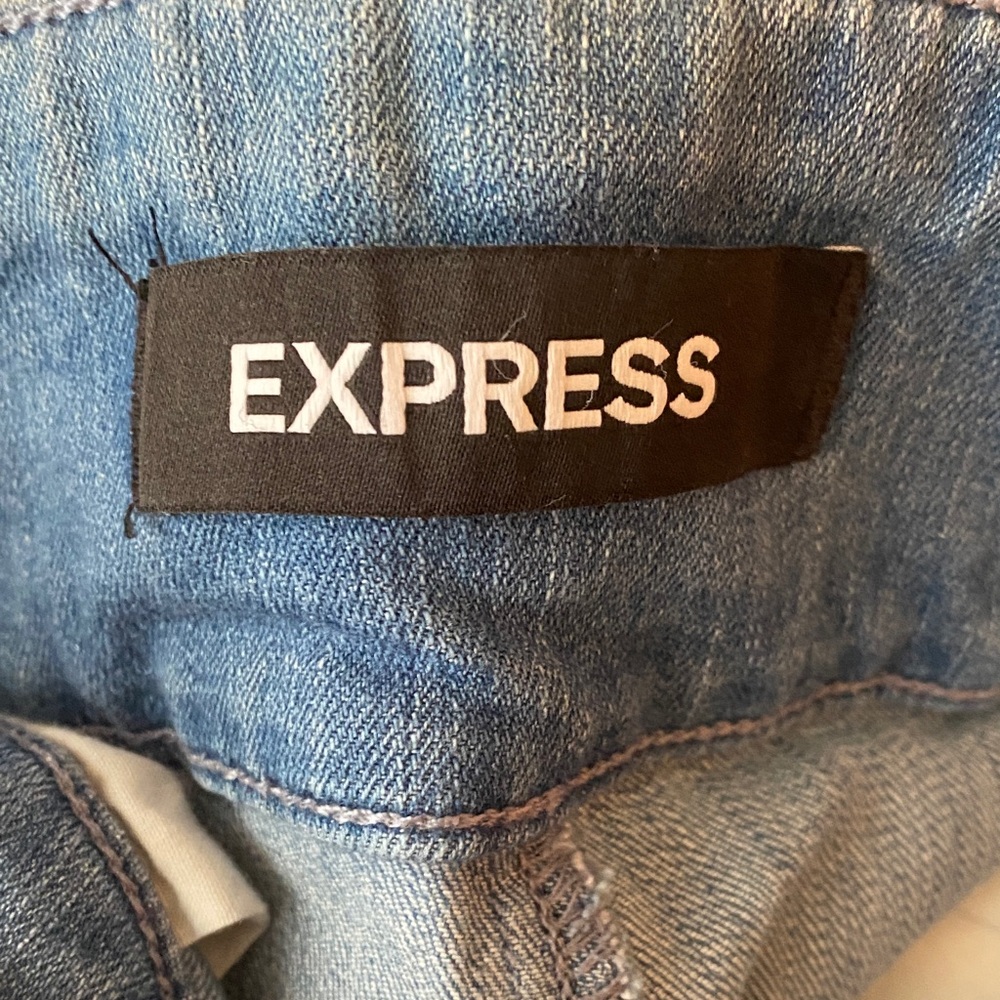Express Denim wide-leg Jeans in Classic Blue - Picture 2 of 6
